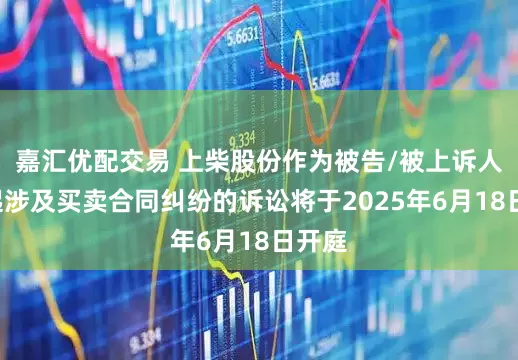 嘉汇优配交易 上柴股份作为被告/被上诉人的1起涉及买卖合同纠纷的诉讼将于2025年6月18日开庭